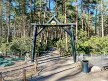 Alppiruusupuisto sijaitsee reilun kilometrin päässä.