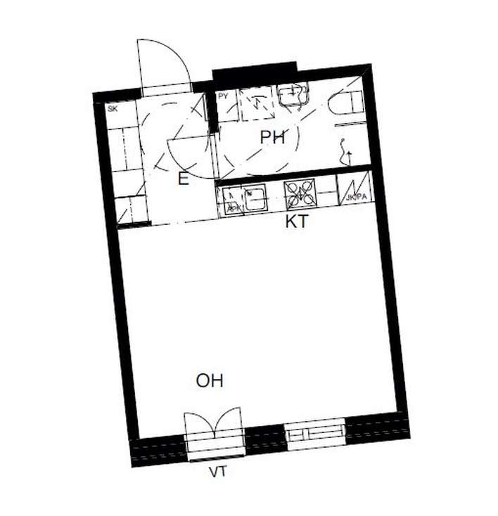 Kerrostalo, 1h+kt, 31,5 m², Kivistö - Näkymä 3