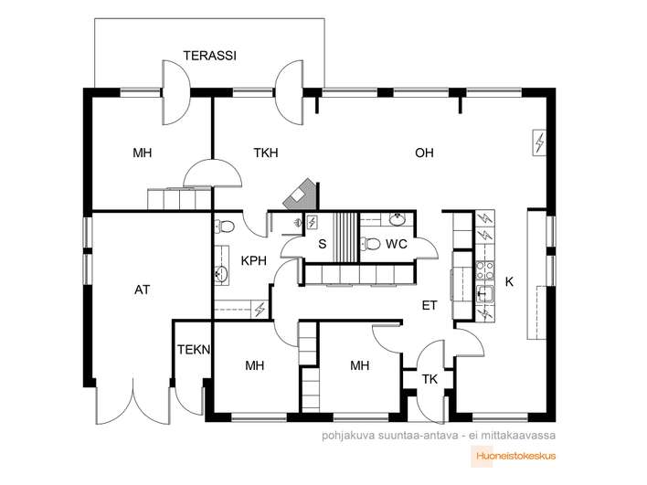 Omakotitalo, 5h, k,  s, katettu terassi ja lämmin autotalli, 125/140 m², Vehkoja – pohled 2