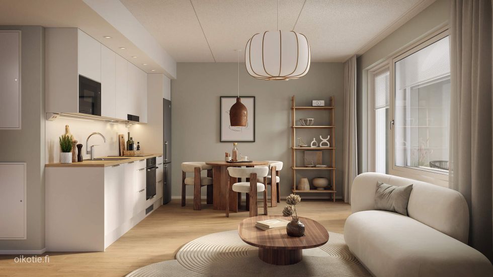 Visualisointi kodista (2h+kt+(s), 42 m²)