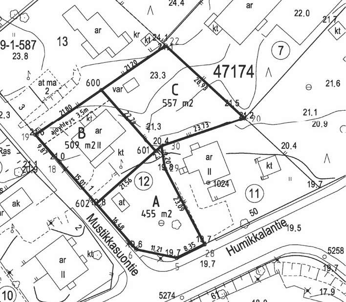 Tontti, 1 521 m², Vartiokylä – pohled 2