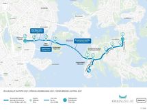 Vuodesta 2027 pikaraitiovaunu kuljettaa kantakaupunkiin upeissa merimaisemissa siltaa pitkin.