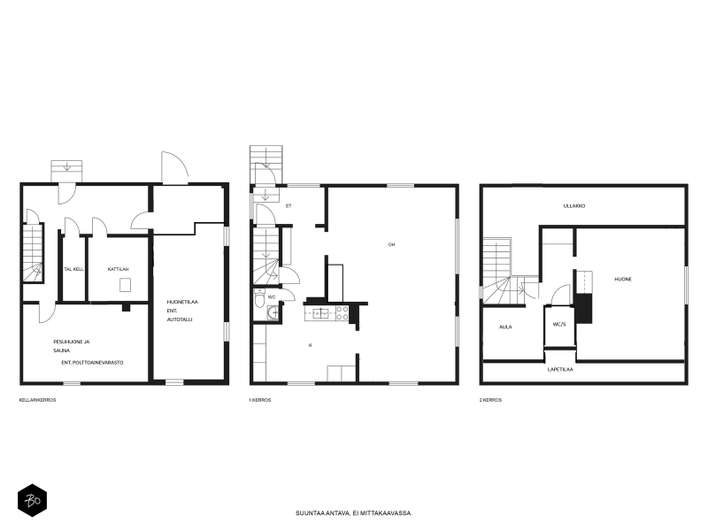Omakotitalo, 2-3h+k+ylä.aula, kerraritilat:ph,s ja vanha autotalli, 84/100 m², Takakirves - Widok 2