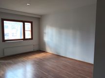 Olohuone, josta käynti parvekkeelle.