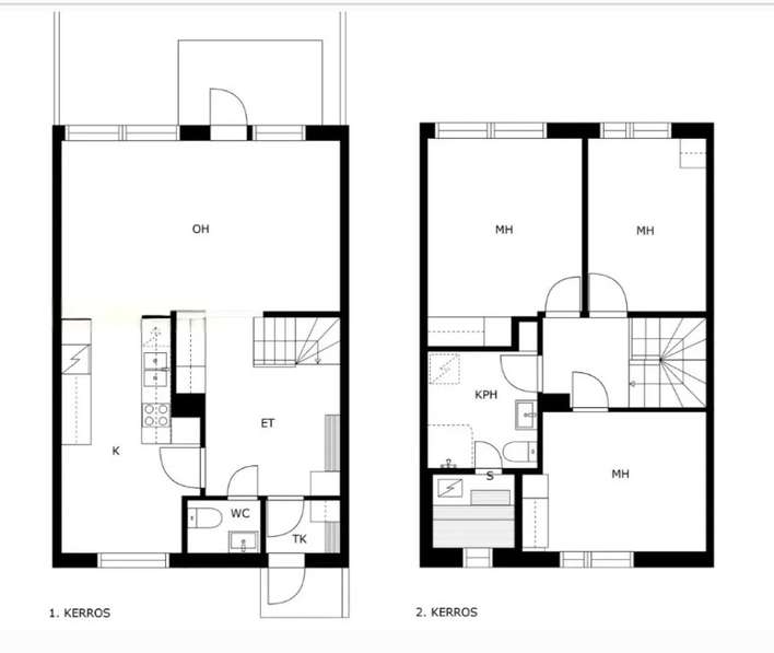 Rivitalo, 4h + s, 97 m², Tikkakoski