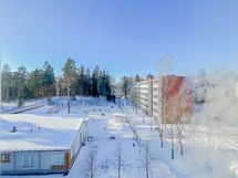 Näkymät parvekkeelta on rauhalliset.