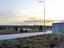 Tonttialueelta näkymää Kirkon ja Kirkkonjärven suu