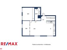 Vaihtoehtoinen pohja kahdella makuuhuoneella