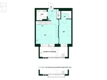 Kodin pohjapiirros (2h+kt, 37 m²)